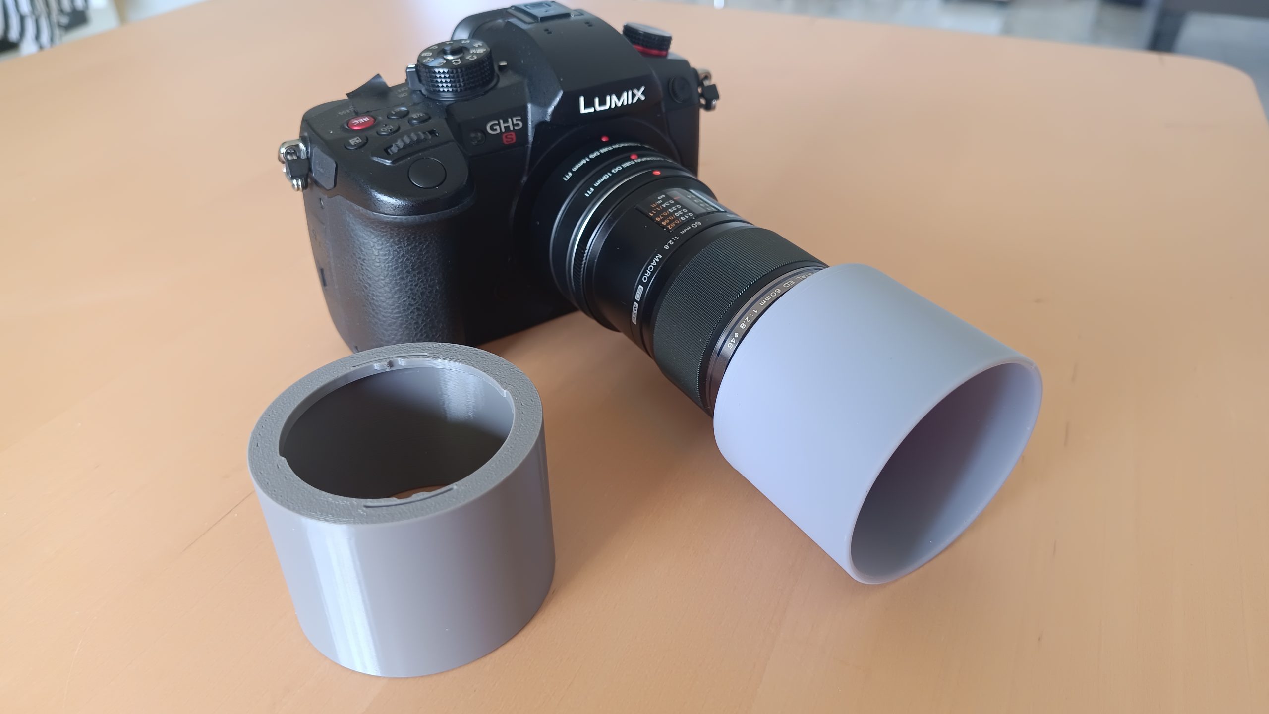 3D printing a lens hood for the olympus 60mm macro lens