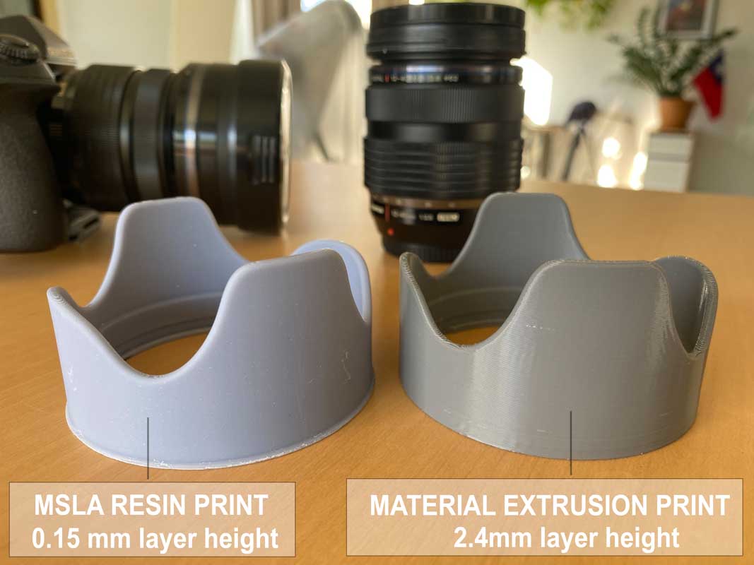 3D printed lenshood for the Olympus 12-40mm lens